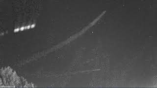 Unexplained beam of lights in my backyard (Night Vision security cam)
