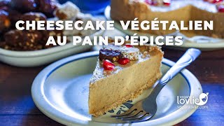 [FR] Cheesecake au pain d'épices cuit au four | recette végétalien sans gluten et sans noix
