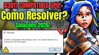 Como Resolver o Erro D3D11 compatible GPU do Valorant em 2026!