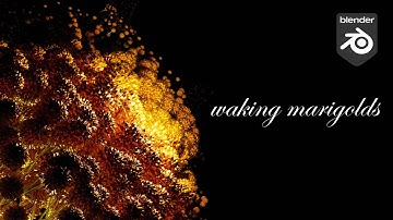 Blender Geometry Nodes Animation | Waking Marigolds