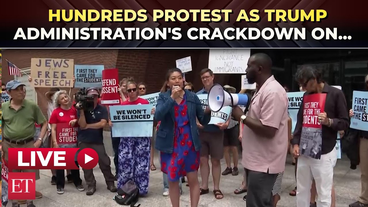 Trump administration’s pro-Palestinian campus activist crackdown put on trial, Hundreds protest