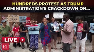 Trump administration’s pro-Palestinian campus activist crackdown put on trial, Hundreds protest