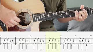 Pancakes for Dinner (Live) - Lizzy McAlpine - Guitar Tutorial + TABS on screen