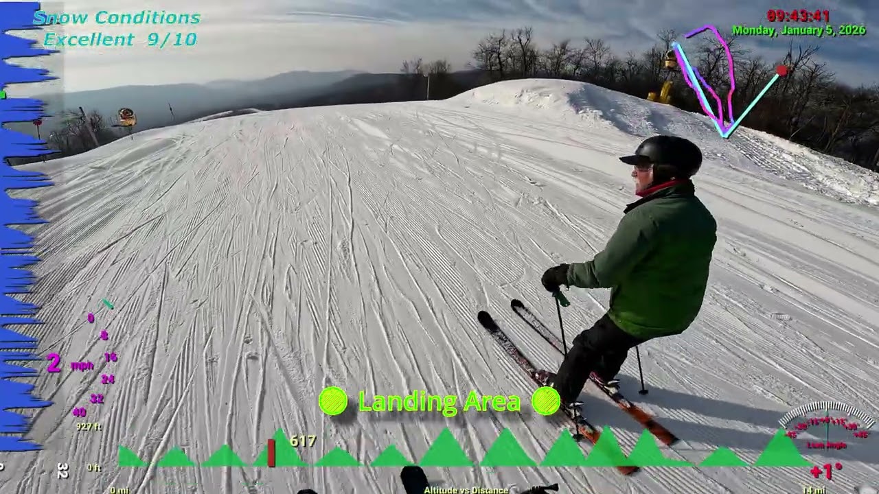 Ski Whitetail ⛷️🏔️⛷️5 января 2026 г. EZ Rider & Express Quad: маршруты Green/Blue/Black с телемет...