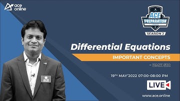 Differential Equations - Important Concepts on GATE 2023/24 by Mr.BMK Sir | ACE Online Live