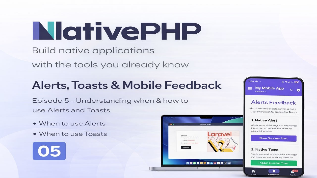 Build Mobile Apps with Laravel & NativePHP v3 | Alerts, Toasts & Mobile ...