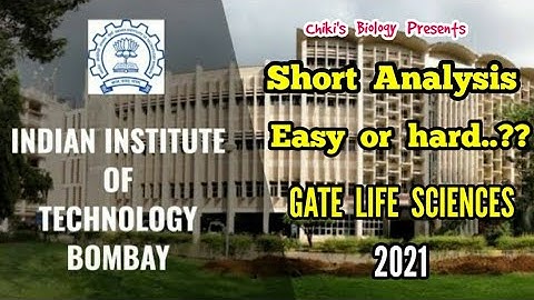 GATE LIFE SCIENCES 2021 || Expected Cut Off & Question Paper Analysis || Answer Key...By Chiki