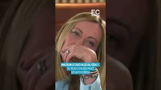 La extrana reaccion de Giorgia Meloni a Emmanuel Macron