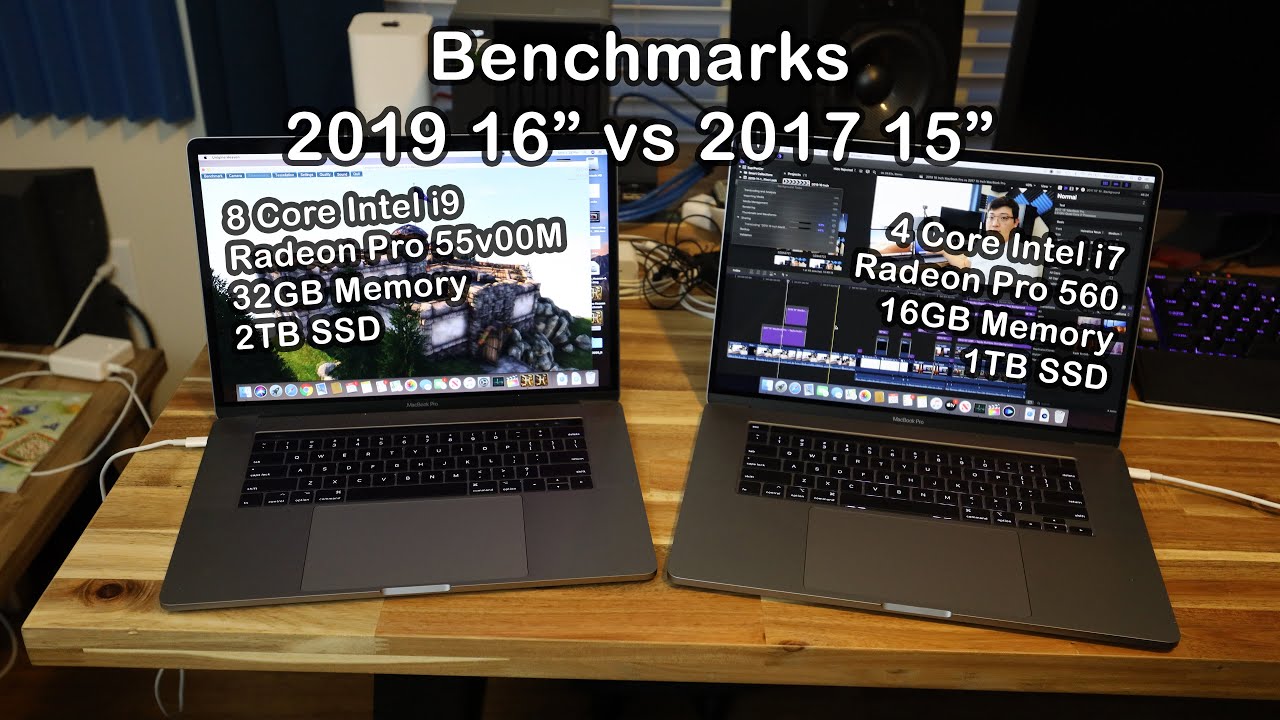 2019 16 Inch MacBook Pro vs 2017 15 Inch MacBook Pro Benchmarks