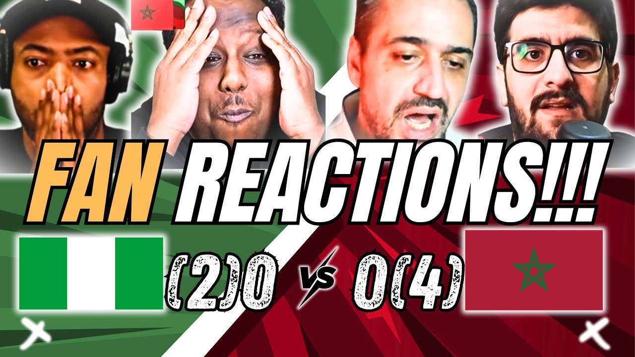 Nigeria (2)0-0(4) Morocco | Fans CRAZY REACTION to Penalty DRAMA 🔥😱 | AFCON Semi-Final