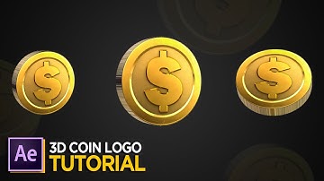3D Coin Logo Animated Rotating - After Effects Tutorial | Coin Logo Rotating 360º in After Effects
