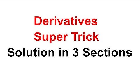 class 12th, Derivatives Super Trick, y=sqrt(x+sqrt(x+sqrt(x+....+oo))) . Find dy/dx