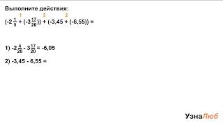 6 класс, Сложение отрицательных чисел, Выполните действия