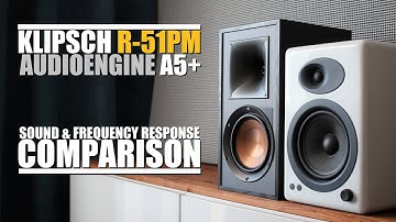 Klipsch R-51PM vs Audioengine A5+  ||  Sound & Frequency Response Comparison