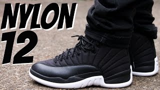 jordan 12 nylon on feet