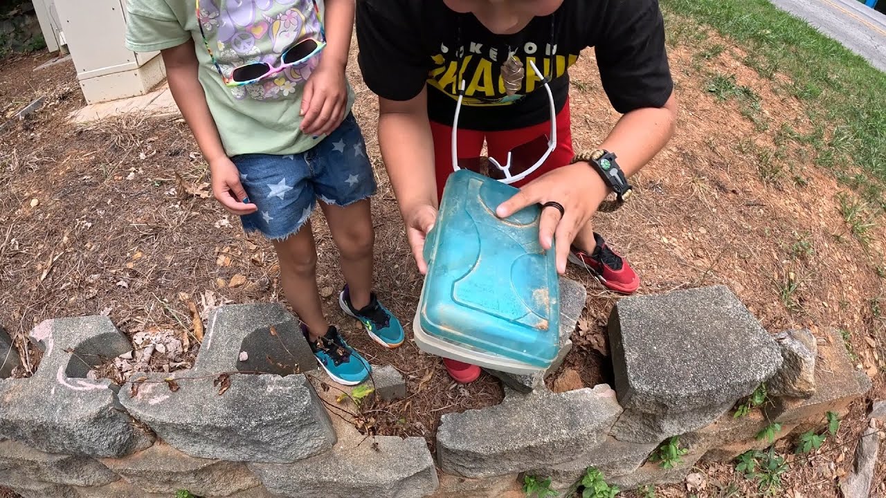 Geocaching South Asheville/Fletcher Park First Family Video!
