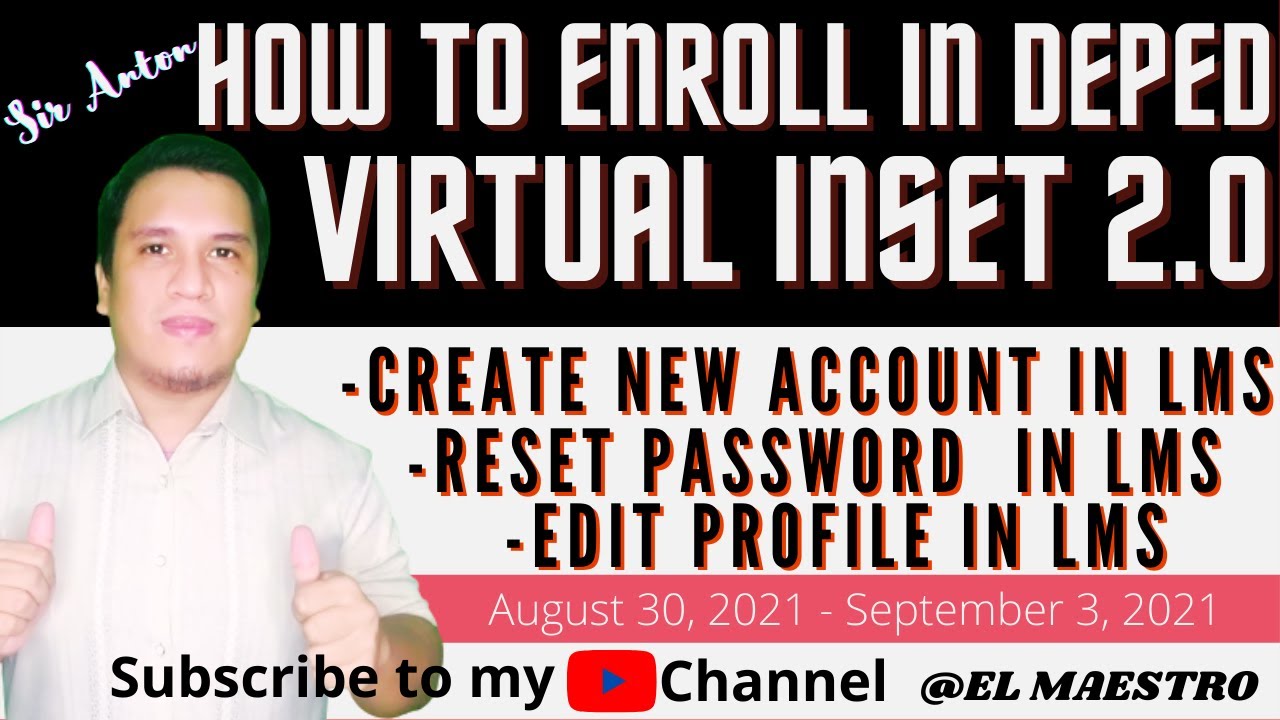 HOW TO REGISTER IN DEPED VIRTUAL INSET 2.0 - YouTube
