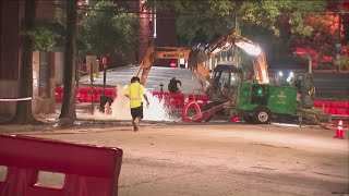 Crews continue work on Atlanta water main issues on Monday