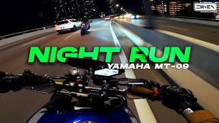 NIGHT RUN - POV | Pure Sound | YAMAHA MT-09 [4K]
