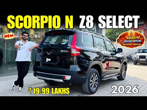 Mahindra Scorpio N Z8 Select 2026 Detailed Review ✅ Scorpio N Z8 Select Diesel AT Price & Features 🔥