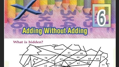class 4 MATHEMATICS. Unit -6 Adding without Adding.