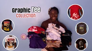 My HUGE Graphic Tee Collection 2021 + try on haul (Shein, PLT, F21, &amp; More)