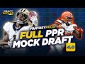 PPR Mock Draft 4.0 | Pick-by-Pick Strategy + Player Advice from the Last 3 Picks (Fantasy Football)