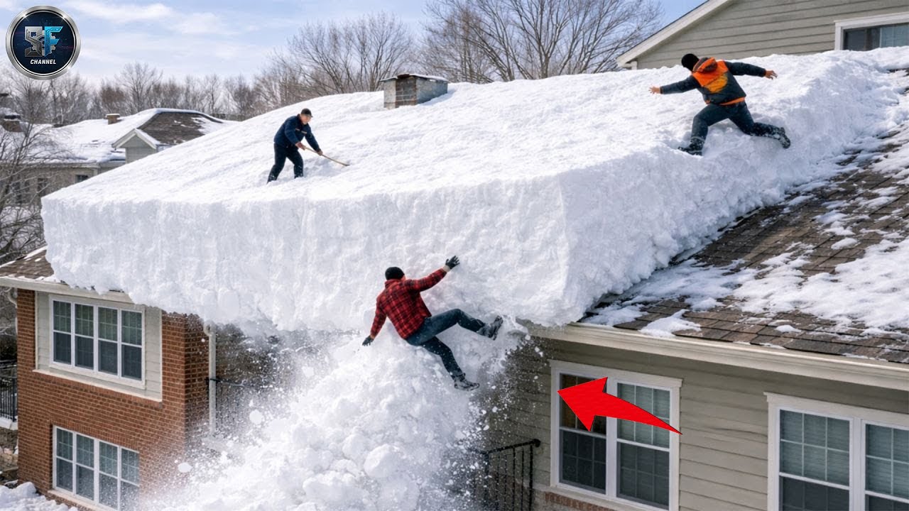 Idiot Snow Removal & Massive Roof Avalanche | Extreme Dangerous Plow Truck Fails #21