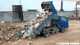 Full Completed Connor Project Push Concrete Millings Up By Dozer & Truck 2,5TON 5TON 25TON Working by TV Machine Cambodia 7,631 views 3 weeks ago 1 hour, 19 minutes