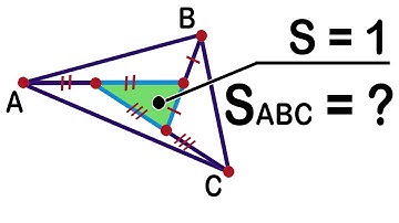 Find the area of a triangle ABC. Geometry Challenge. Math Olympiad.