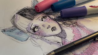 DRAWING ASMR ★ DRAWING MELANIE MARTINEZ k12 ★ DRAWN TO SLEEP ASMR