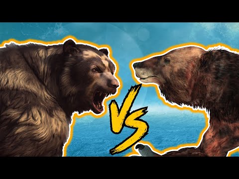 Short Faced Bear VS Giant Ground Sloth - Size Comparison