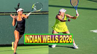 Alex Eala vs Diana Shnaider Full Practice Match | Indian Wells 2026 screenshot 5