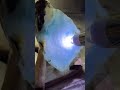 开窗实战百万级莫西沙高冰蓝翡翠原石，爱了爱了😘😘