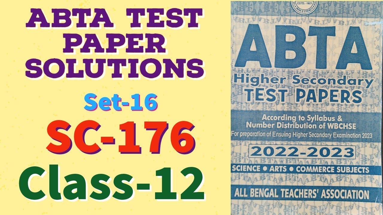 ABTA TEST PAPER SOLUTIONS/Class12/Biology - YouTube