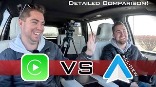 SMACKDOWN! -- NEW Android Auto vs. Apple CarPlay // ULTIMATE Side-by-Side Test & Comparison!