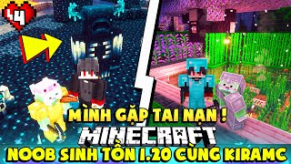 Noob Sinh Tồn Minecraft 1.20 Tập 4 - Mình Gặp Tai Nạn Khi Đi Đào Kim Cương Cùng KiraMC, Xây  Bể Cá !