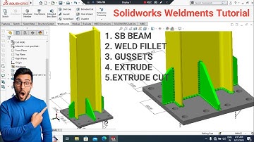 Solidworks Weldments Tutorials | Gussets | SB Beam| Weld Bead| #solidworks