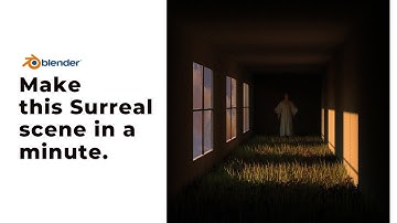 Easy Surreal Scene in 1 Minute | Blender Tutorial