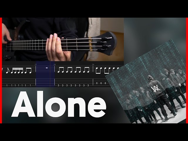 Alan Walker - Sendirian [Bass cover] (+Tab) class=