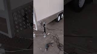 Installation Of Checkered Plate On Mobile Trailer,,