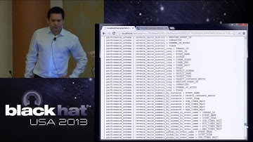Black Hat USA 2013 - UNION SELECT `This_Talk` AS (