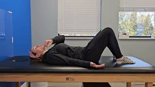 Hooklying Breathing With Table Reach
