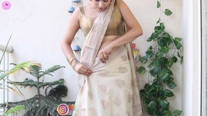 Step by step Silk Saree draping || How to wear silk saree - tricks & Tips  || Amazon Saree haul - YouTube