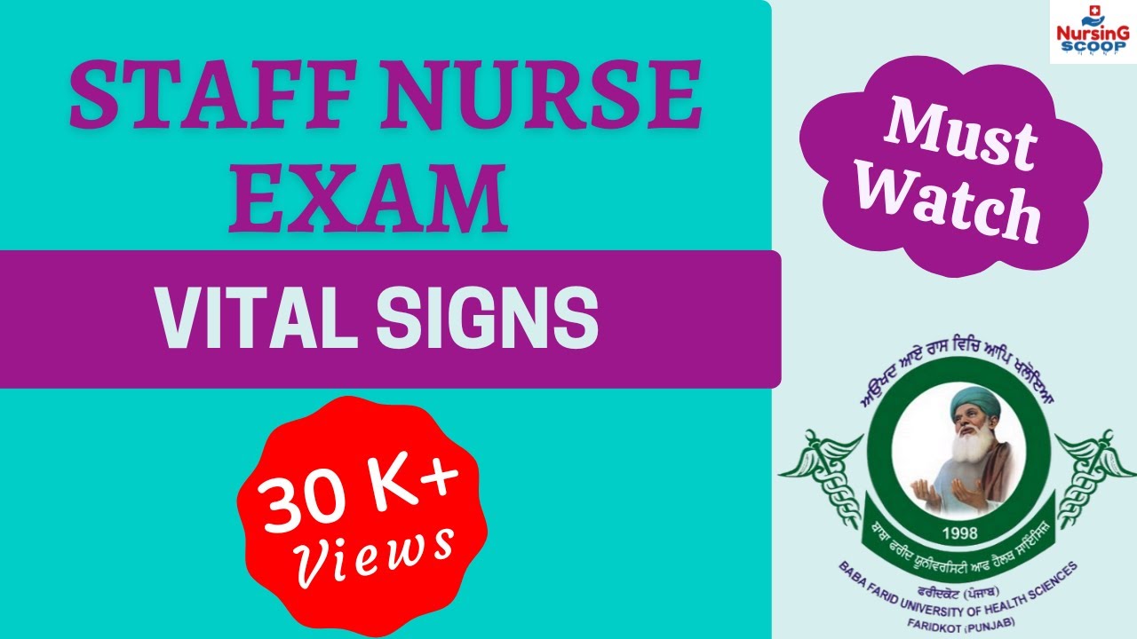 Important Questions for BFUHS Staff Nurses Exam preparation  Vital Signs Fundamentals of Nursing