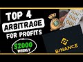 Top 4 arbitrage that makes you real money  earn 100 everyday on binance 100 easy  tutorial