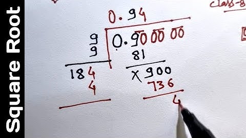 Square Root of 0.9 ? | RS aggrawal Math | #mvo #squareroot