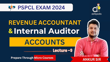 PSPCL Exam 2024 | RA /IA | Accountancy | BRS | Lecture 9 | Micro Course | by abhipedia