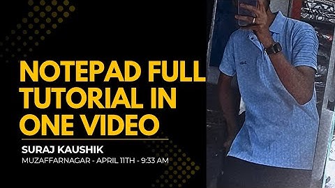 Notepad Full Tutorial in Hindi 📙 | Step by Step             #2 #notepad #computer