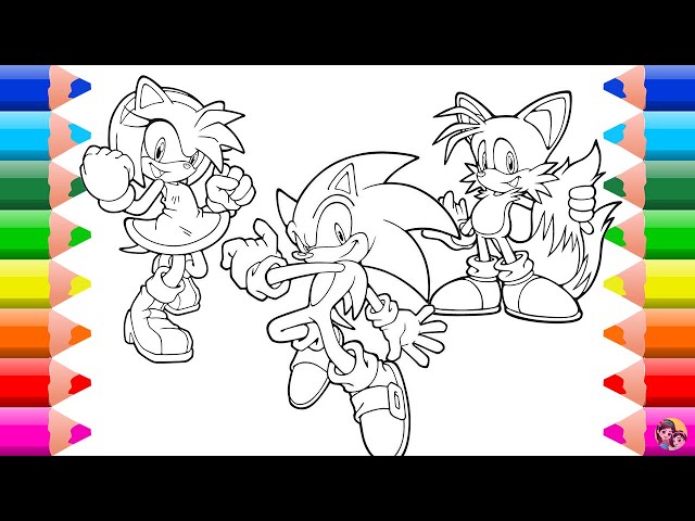 Desenhos do Sonic para Colorir e Imprimir - Brinquedos de Papel